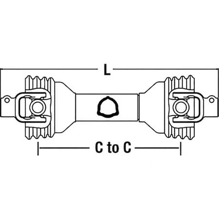 Universal PTO Driveline - 1-3/8"" 6 Spline QD Yokes Bush Hog Fits John Deere Kuhn -  AFTERMARKET, CS52511